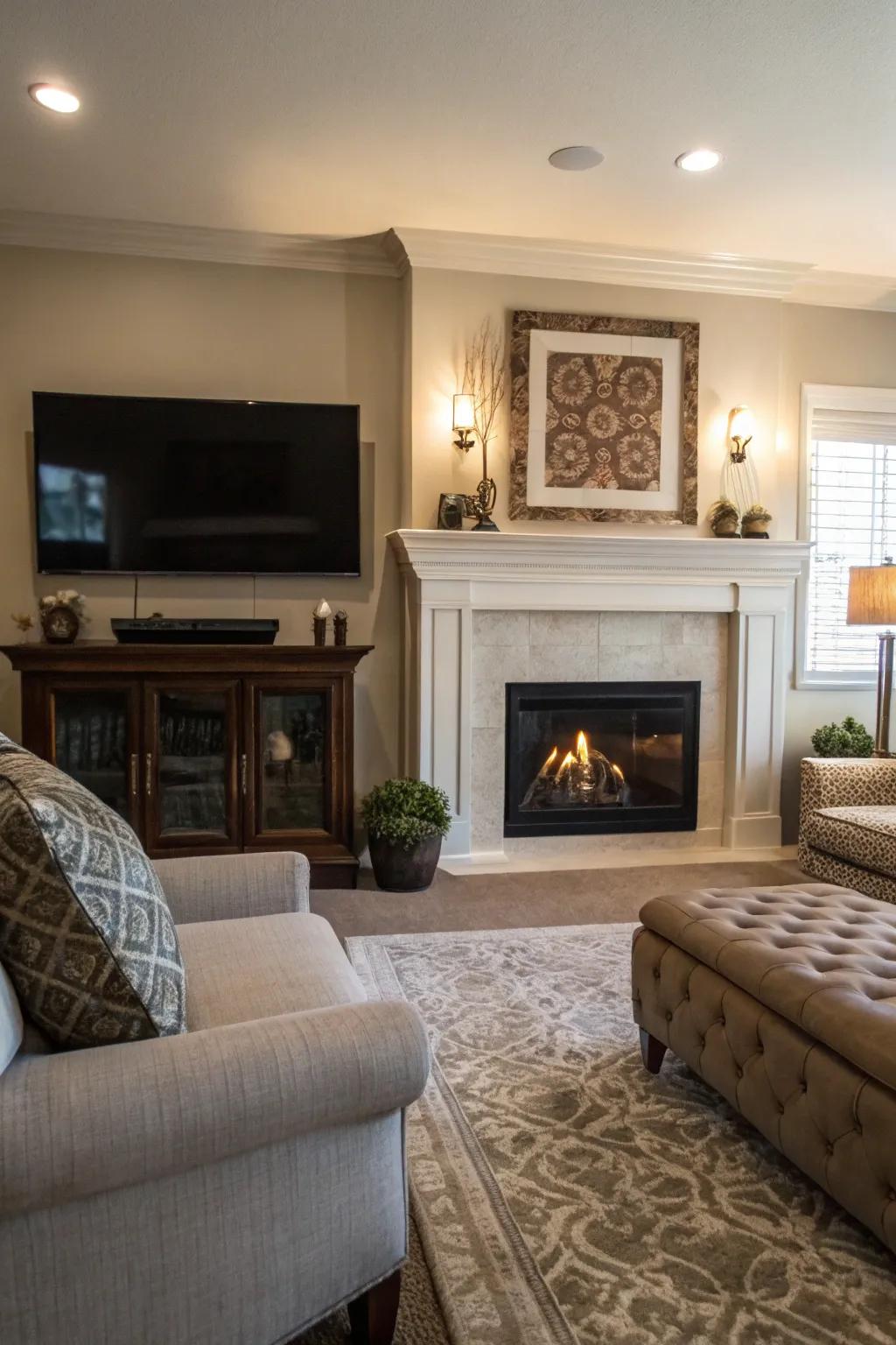 Symmetry brings equilibrium and harmony to the area.