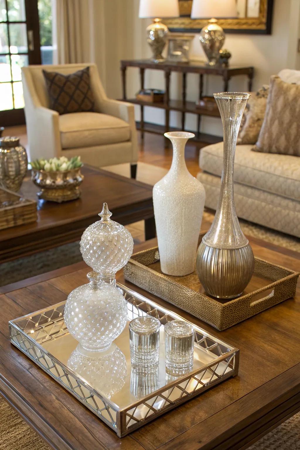 Poly-methylmethacrylate accents add a touch of modern elegance.