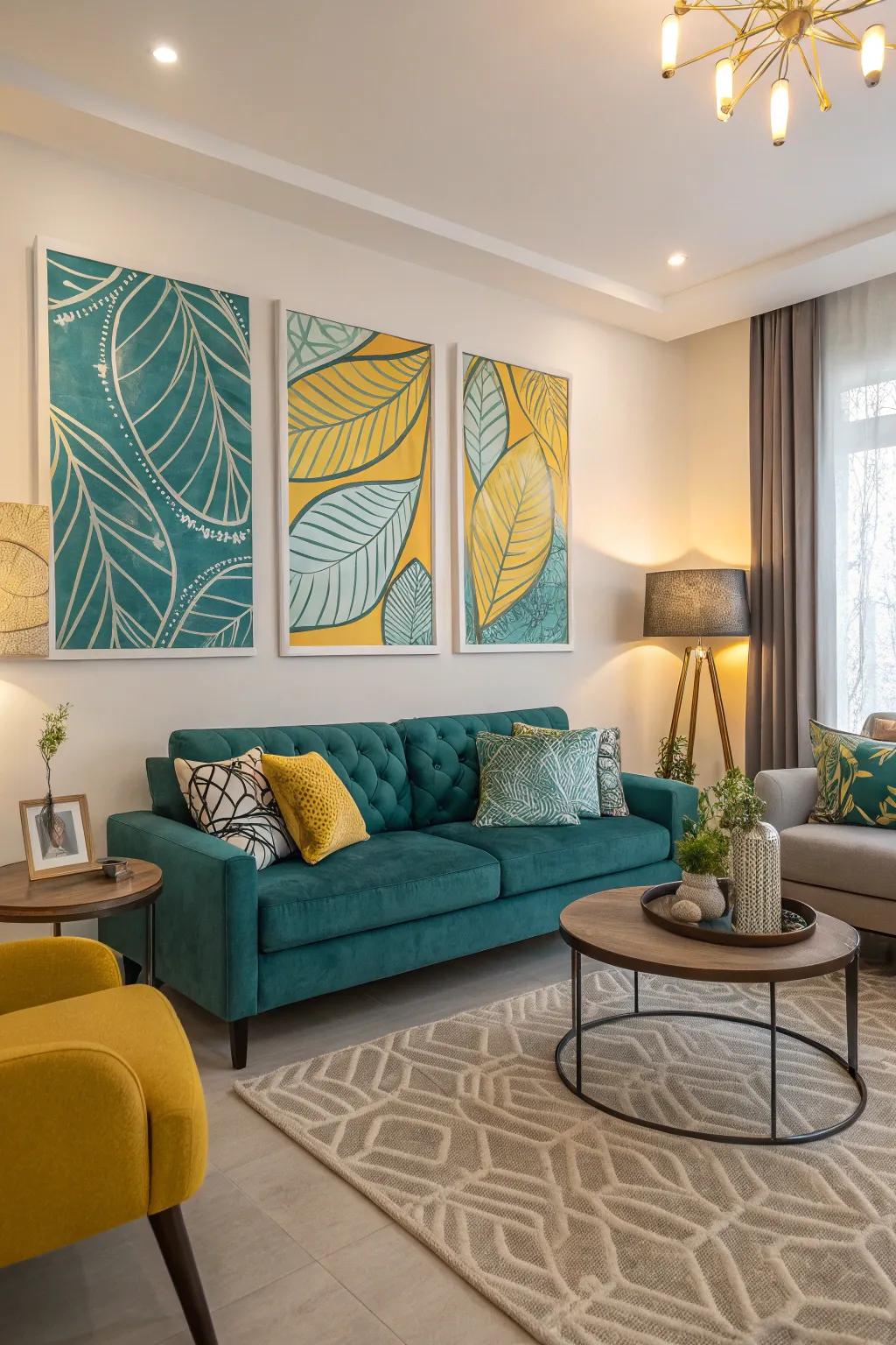 Abstract decor introduces modern style to your walls.