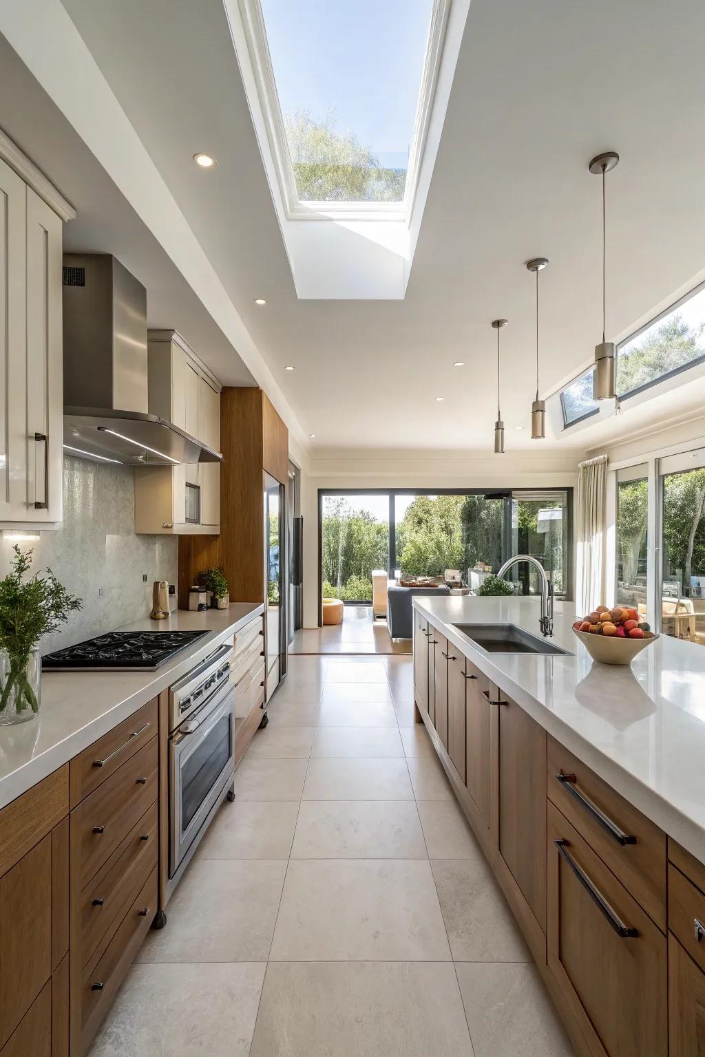 Open layouts enhance the sense of space and connectivity in mountain kitchens.