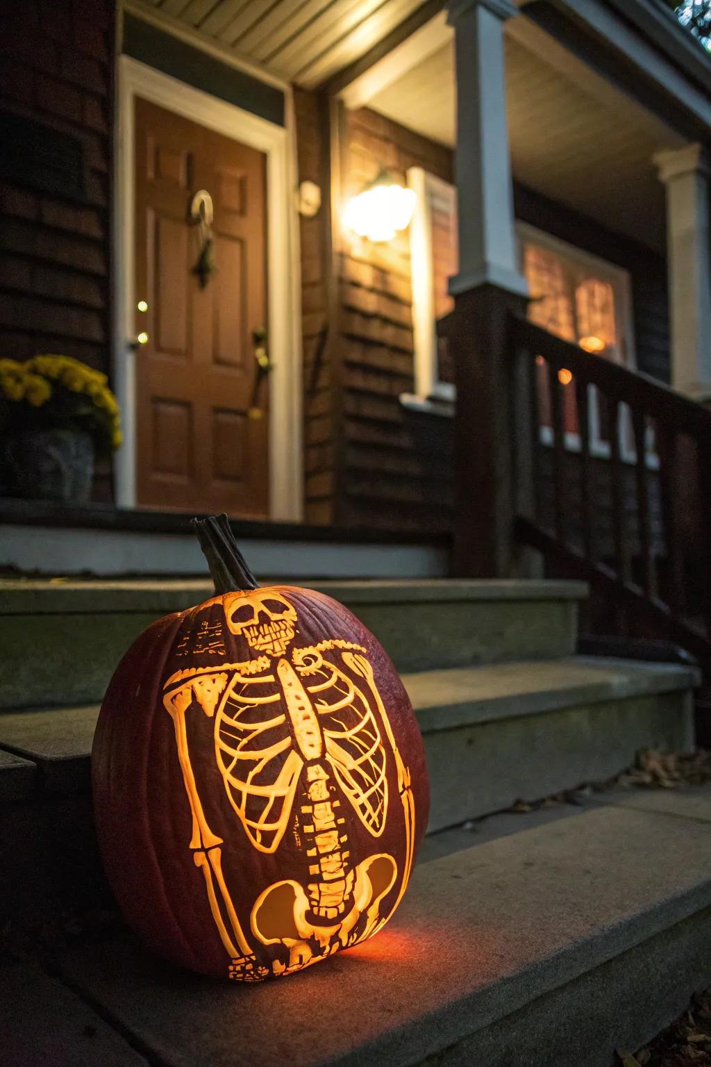 Illuminated internal arrangement gourd for nighttime allure