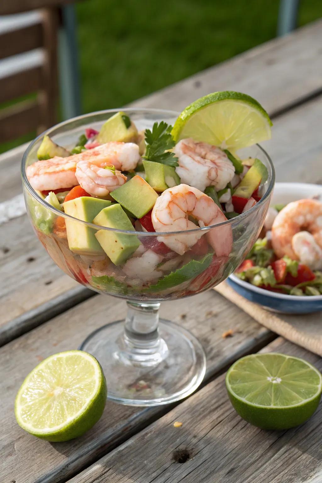A vivid and tangy 'ocean zest', excellent as a revitalizing picnic appetizer.