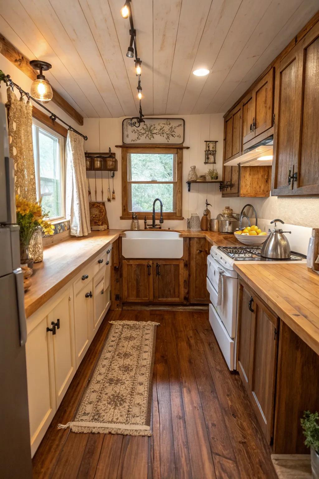 Wood floors introduce warmth and appeal.