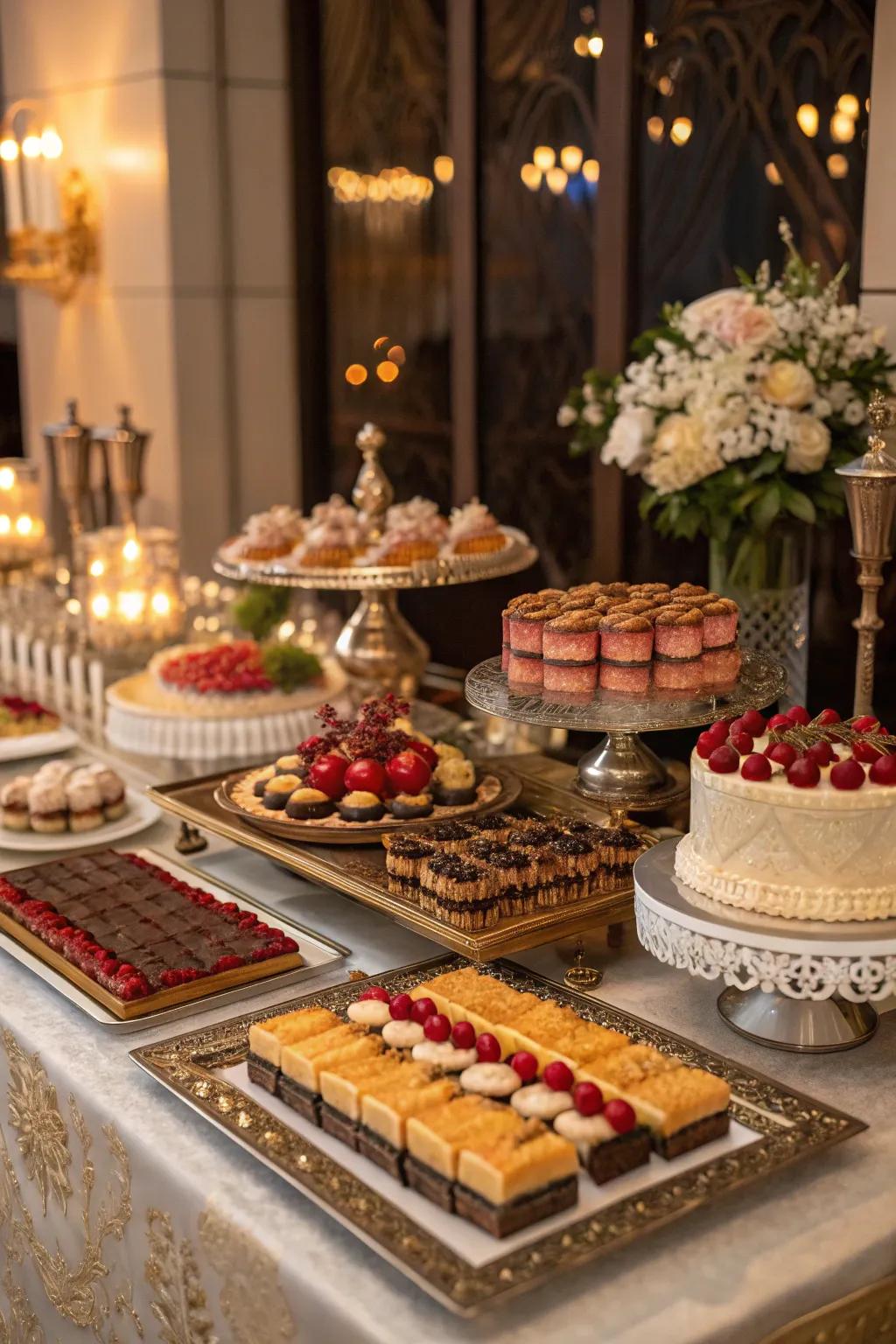 A decadent dessert bar that promises to satisfy every sweet tooth.