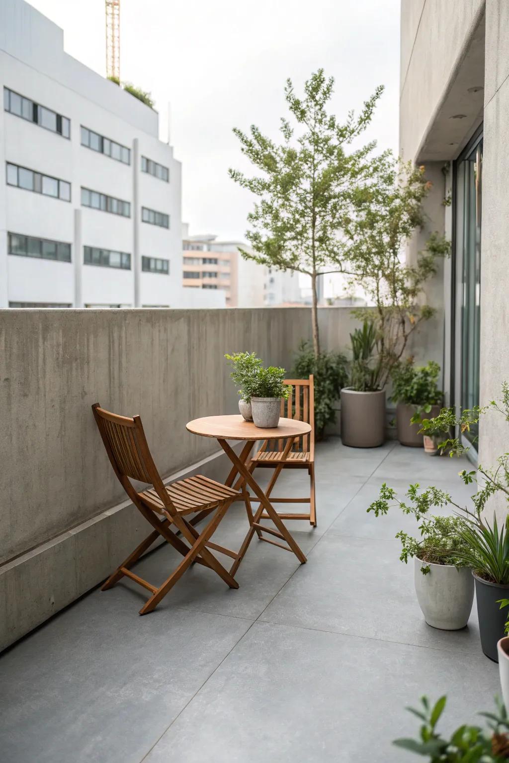 Substantial floors offer a smooth and current feel to your patio.