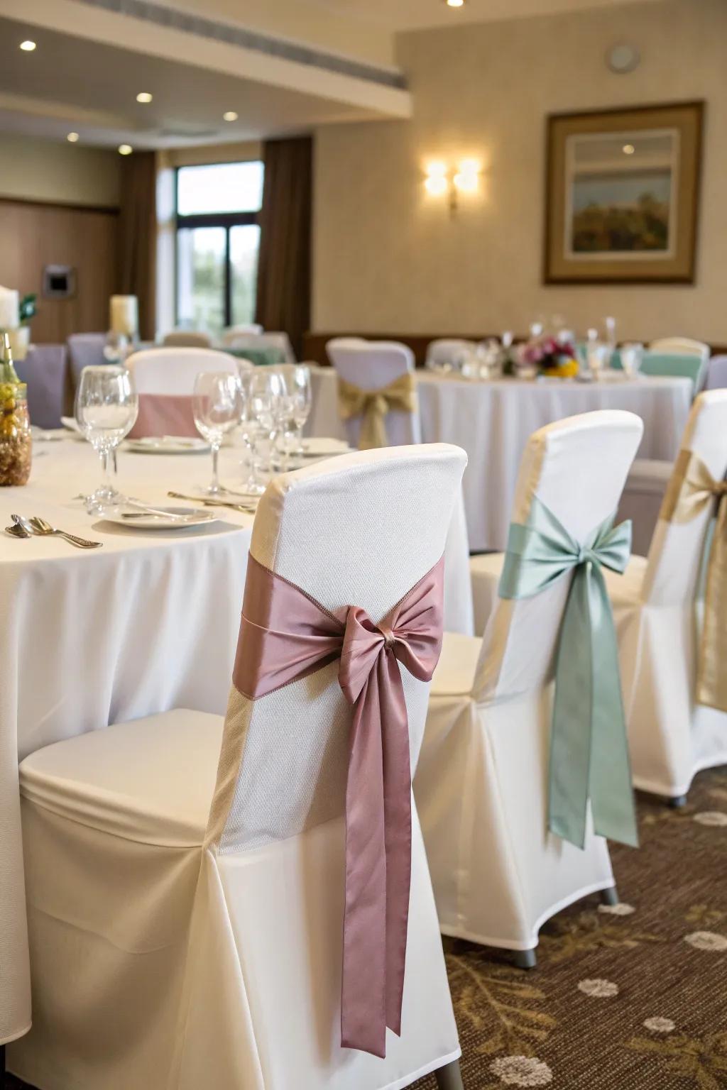 Ribbons and bows create an elegant and romantic aesthetic.