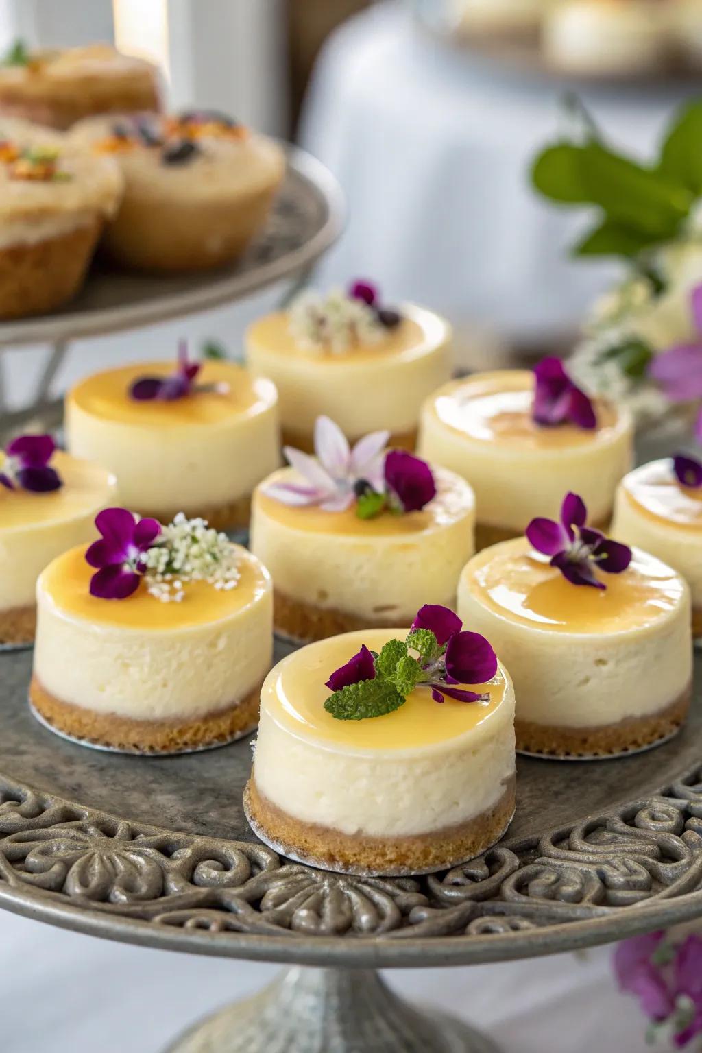 Floral-infused cheesecakes that are as beautiful as they are delicious.