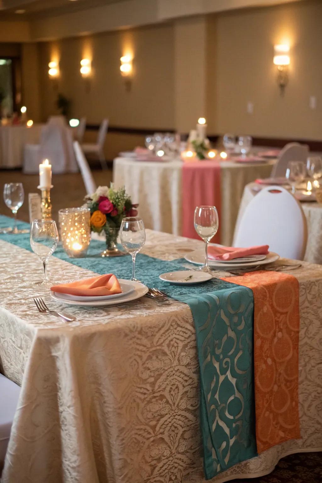 Textured fabrics amplify the tangible charm of your tablescape.