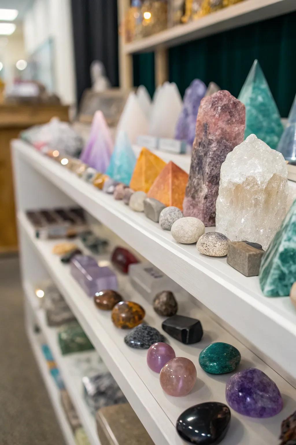 Crystals and stones add both beauty and mystical energy to your space.