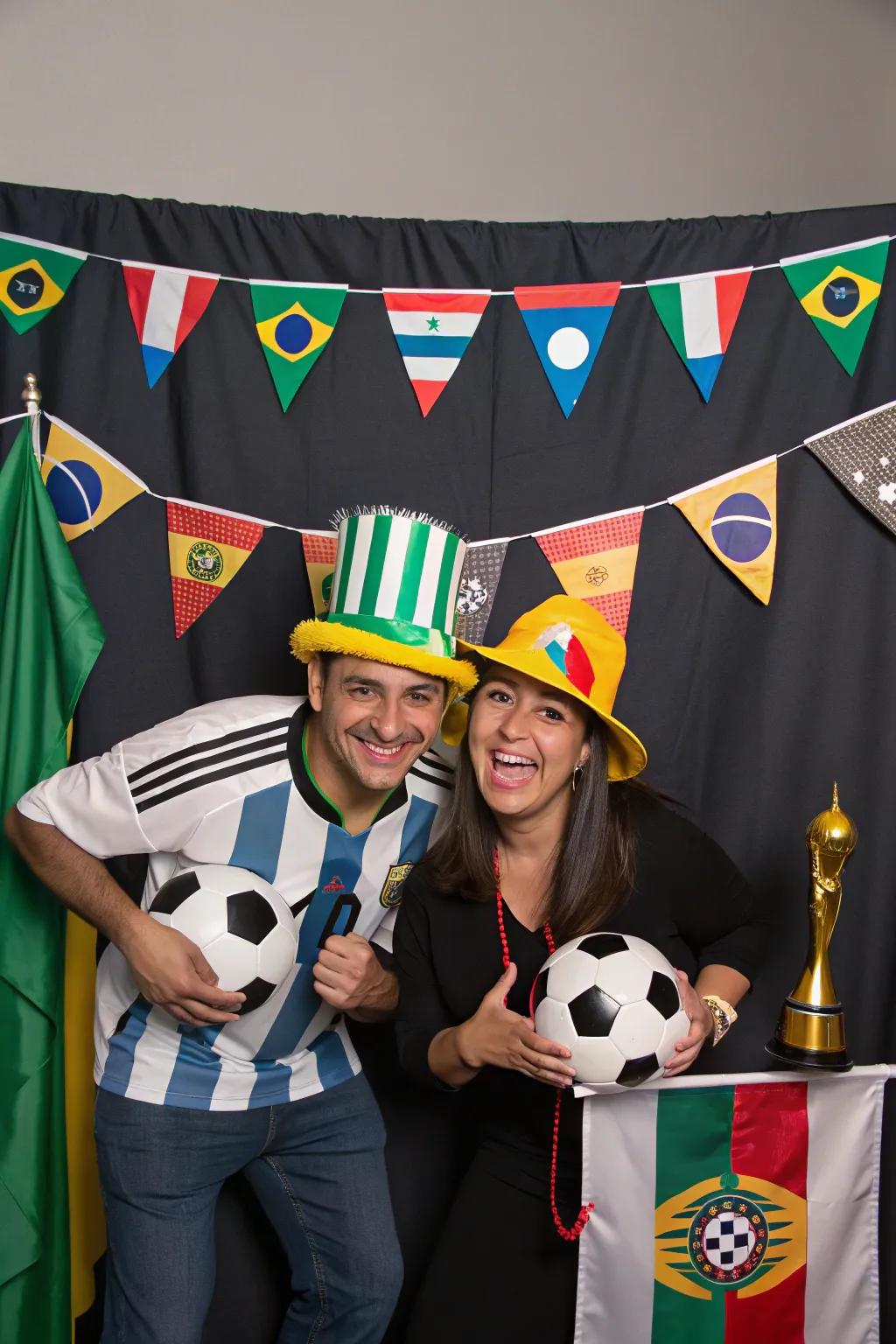 Capture the enjoyment with a sports-themed photo station.