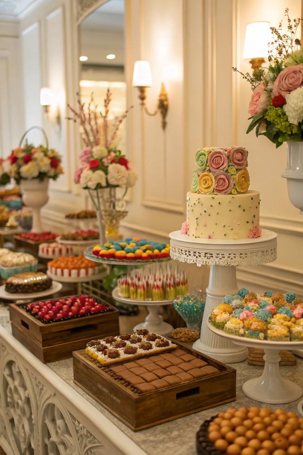 A dessert table is a feast for the eyes and taste buds.