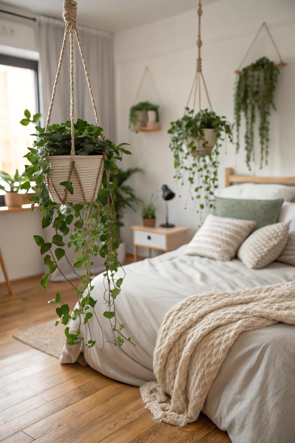 Bring elegance to your space with cascading greenery.