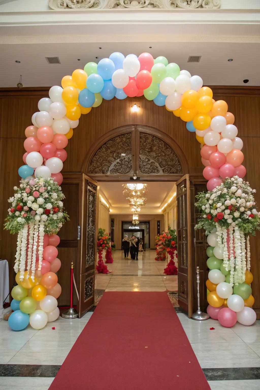 A grand entrance sets the stage for a memorable birthday celebration.