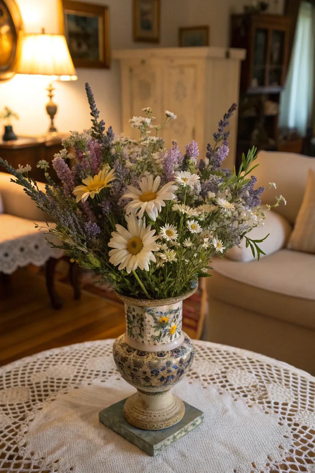 Vintage bouquets stimulate a sense of classic refinement.