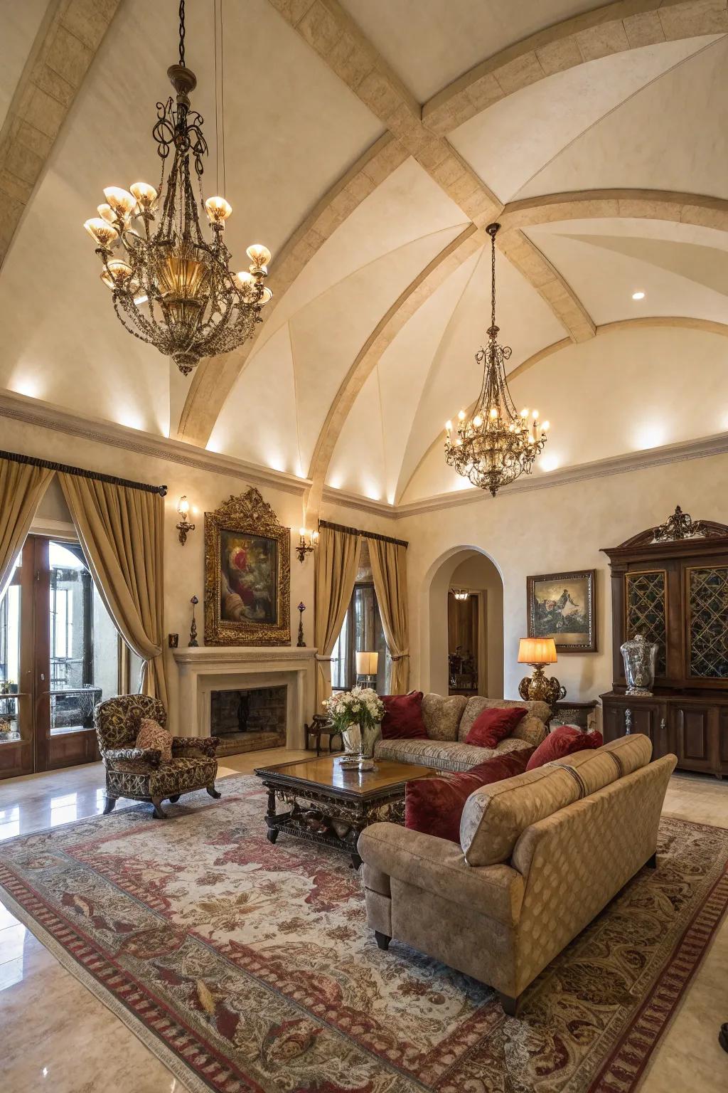 Achieve grandeur with vaulted ceilings.