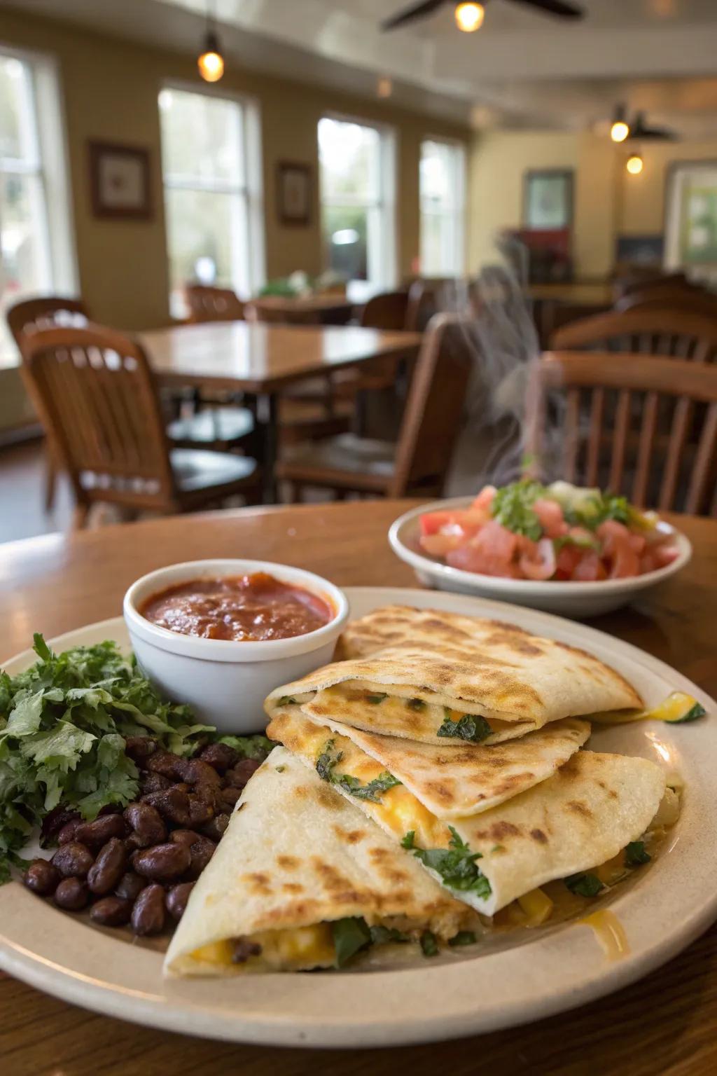 Loaded quesadillas, perfect for a quick and tasty meal.