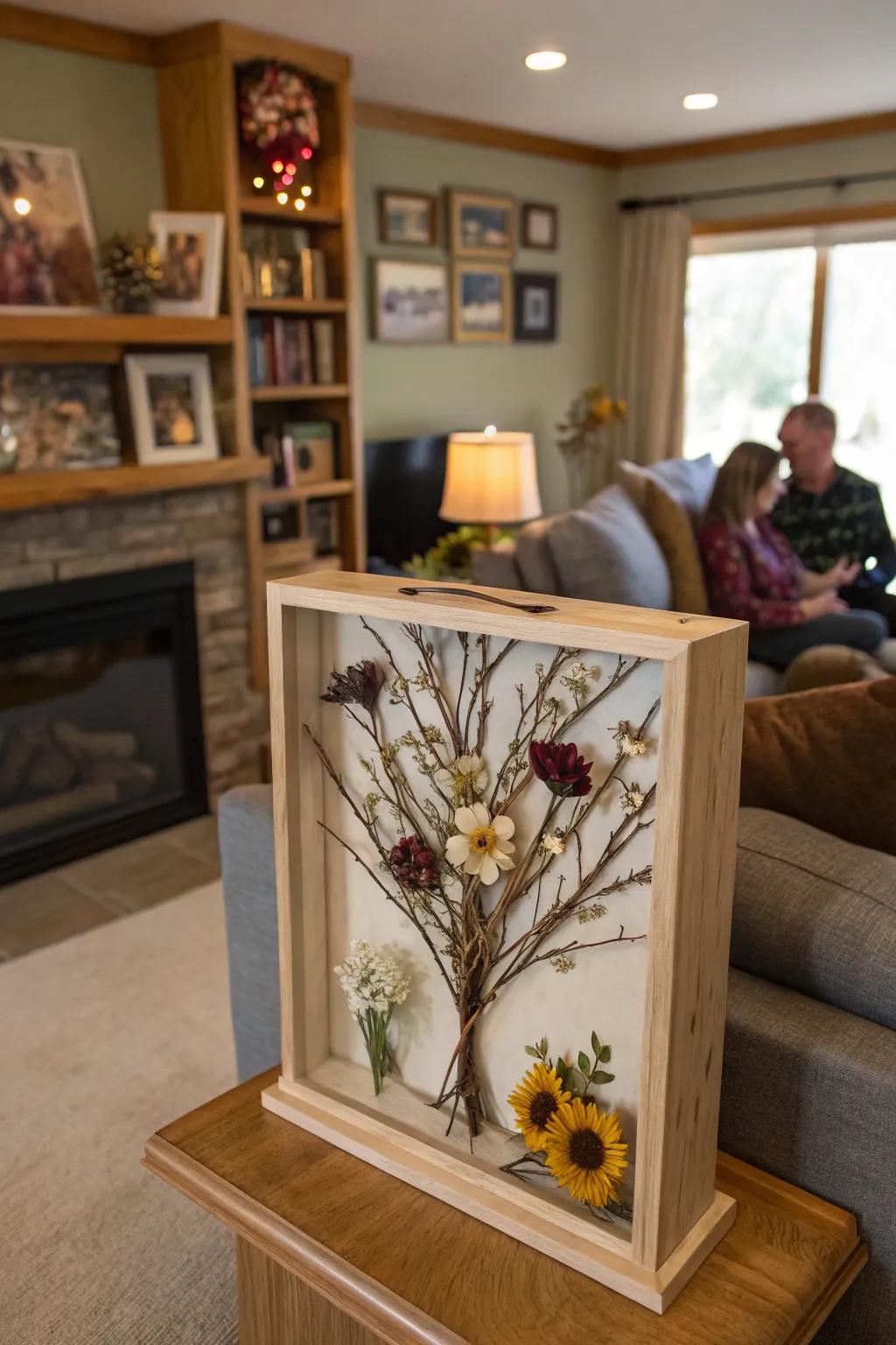 Celebrate family memories with a unique memory tree shadow box.