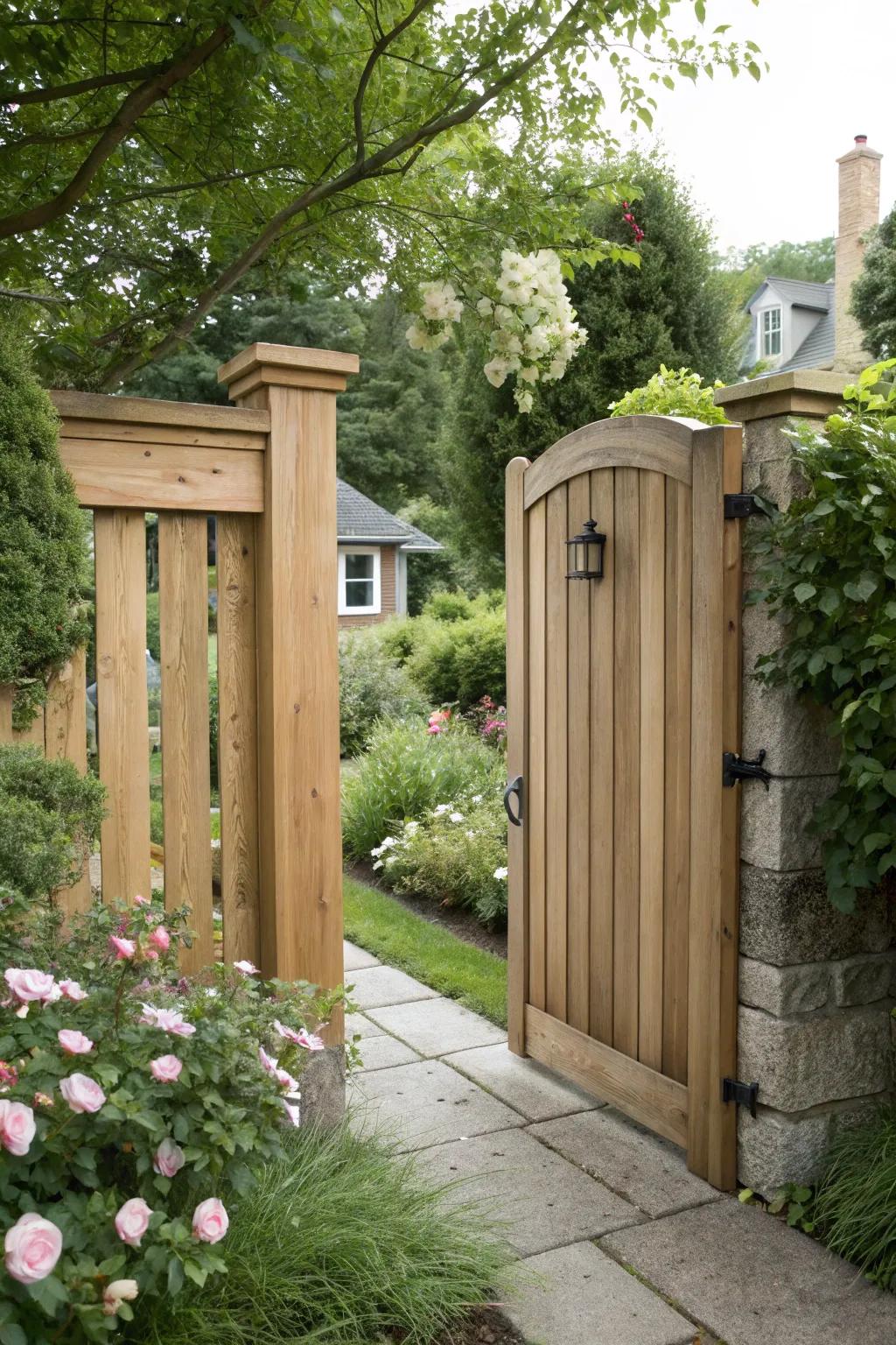 Sustainability meets beauty in a composite gate.