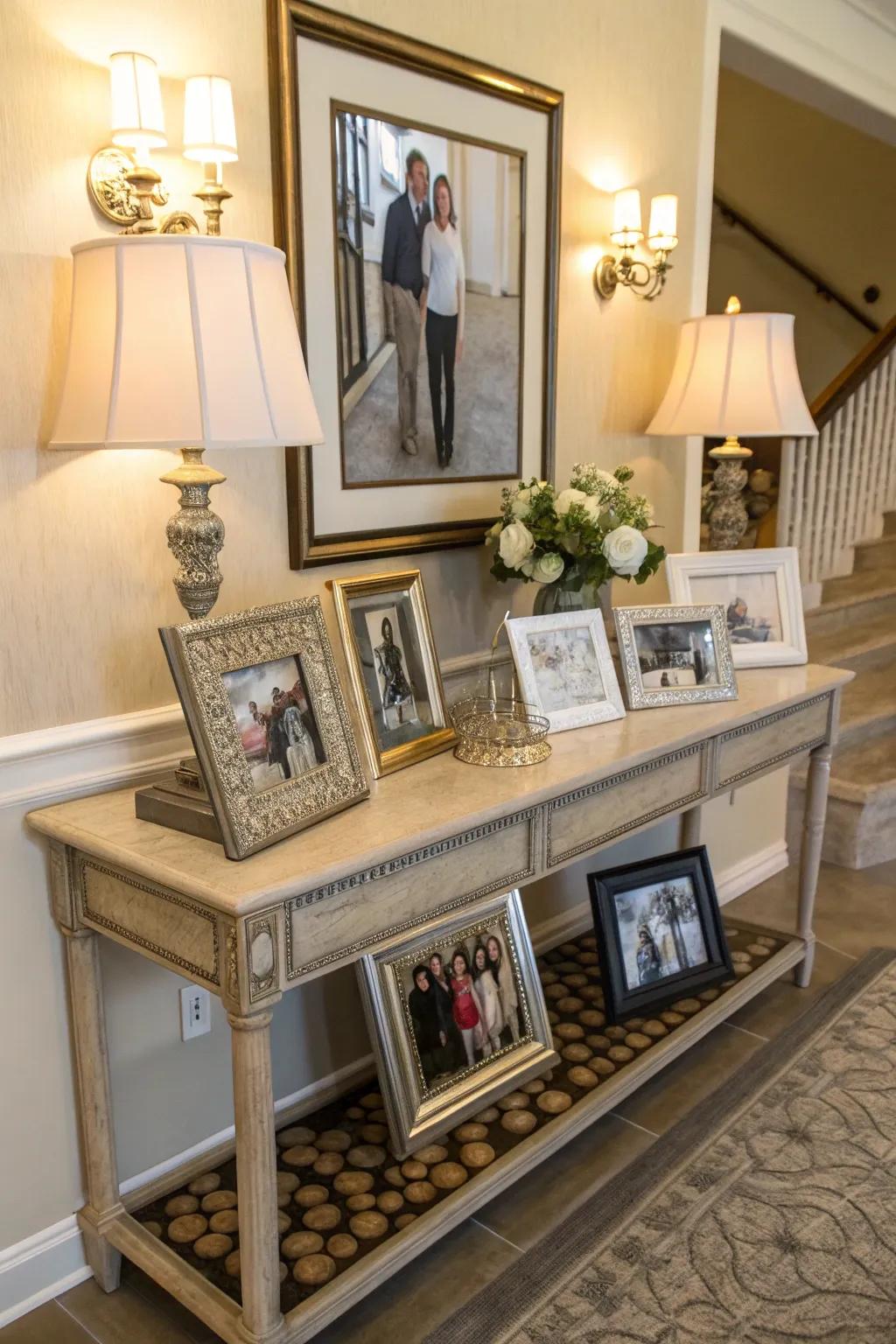 Picture frames make your entryway uniquely yours.