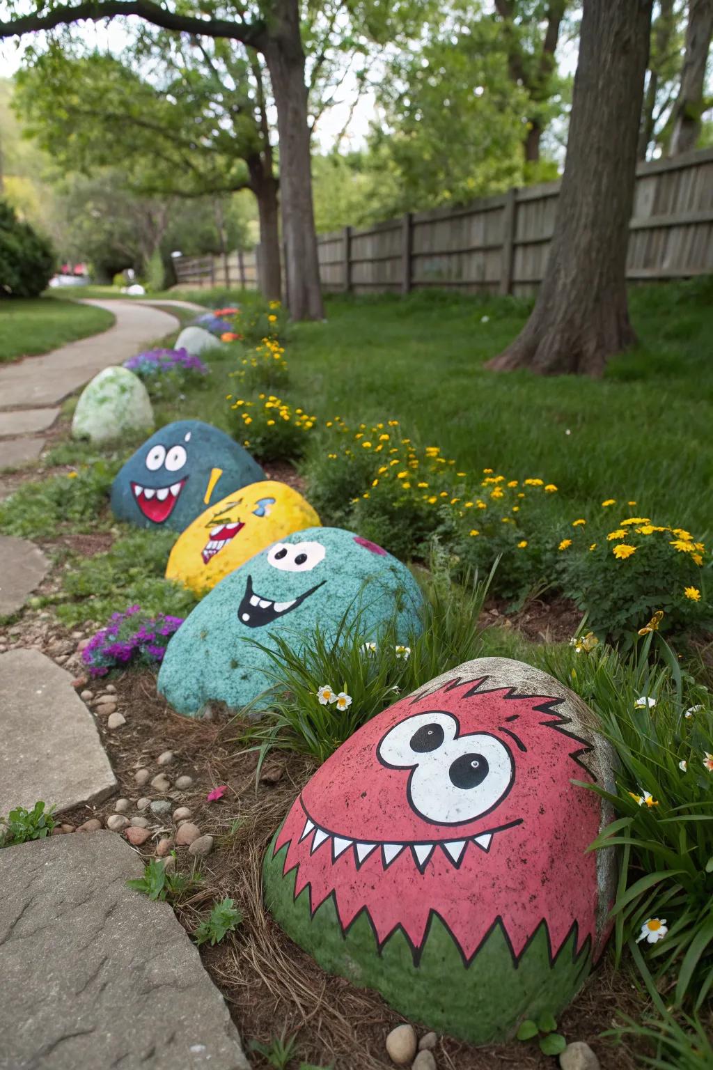 Monster rocks bring a playful vibe to your garden