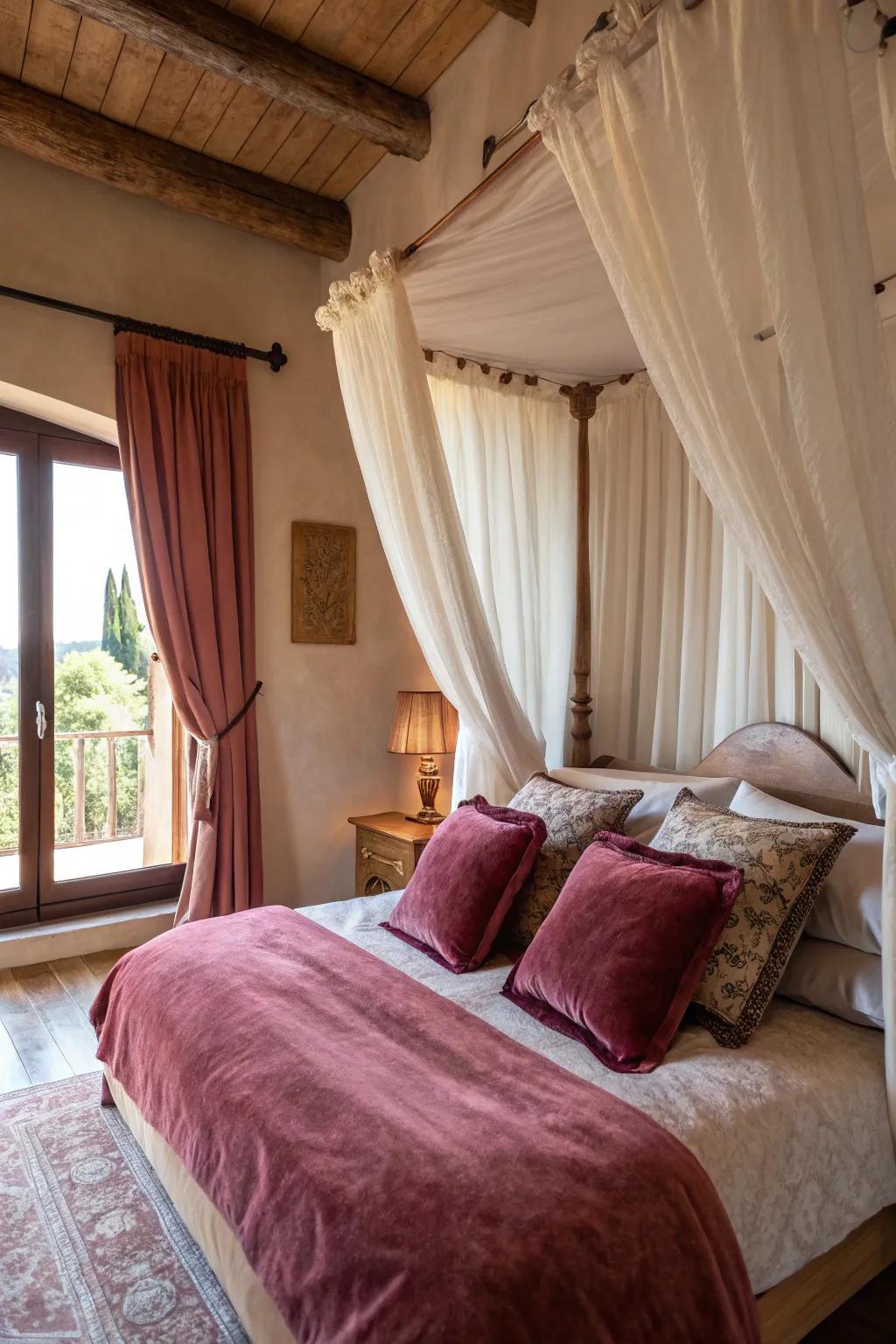 Textured fabrics bring warmth and richness to your room.