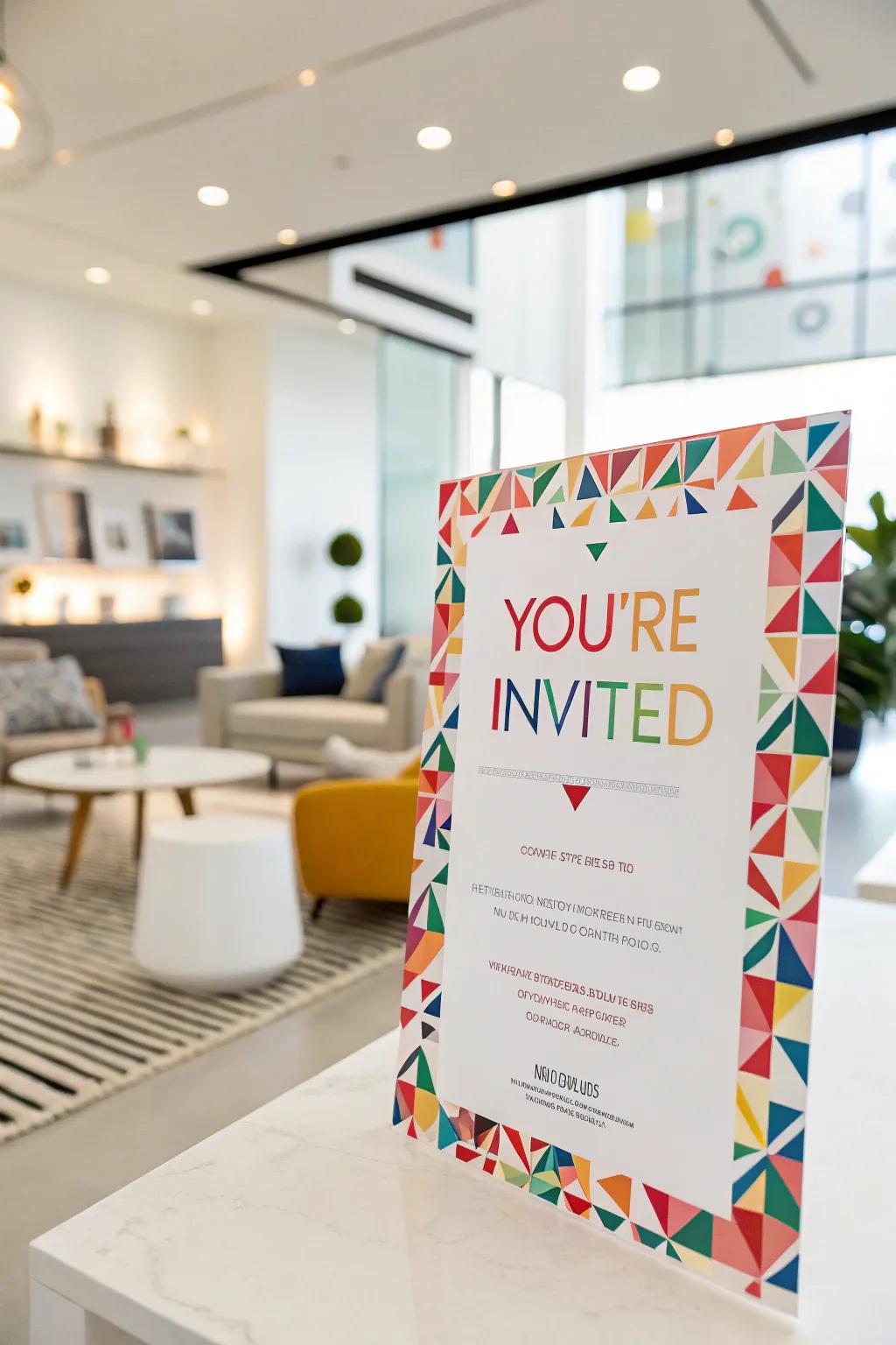 Bright colors make your invitations stand out.