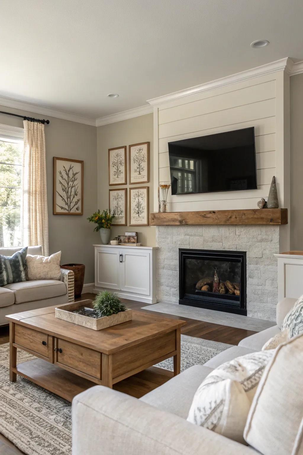 Neutral tones encourage a peaceful and relaxing atmosphere.