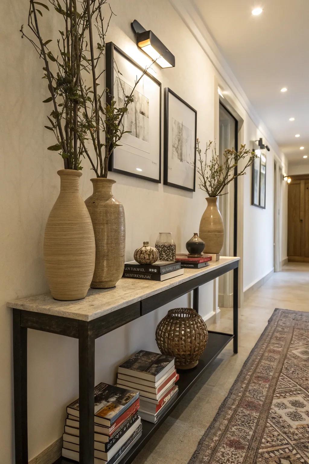 Console tables strike a balance between practicality and visual appeal.