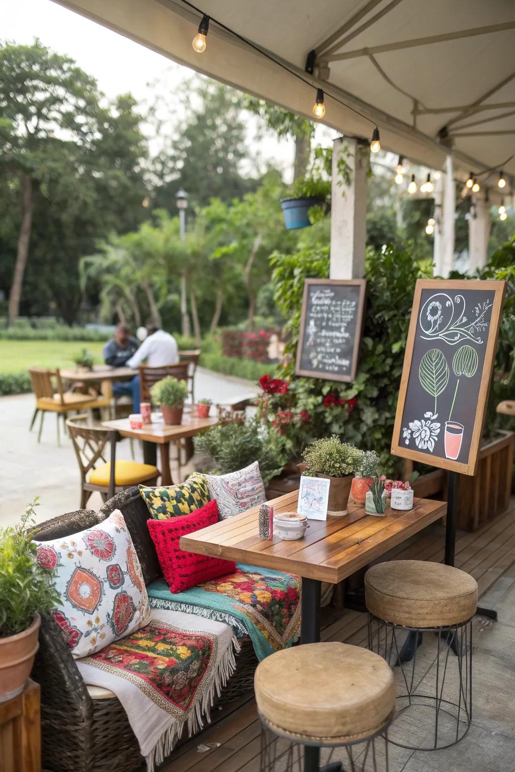 A coffee bar adorned with charming personalized boards for a distinctive touch.