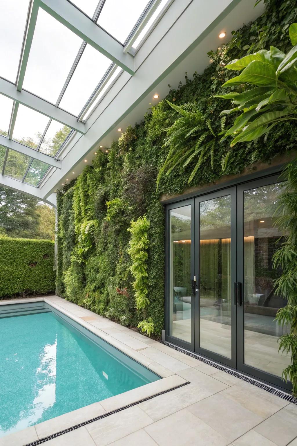 Vertical gardens offer a natural and refreshing privacy solution.