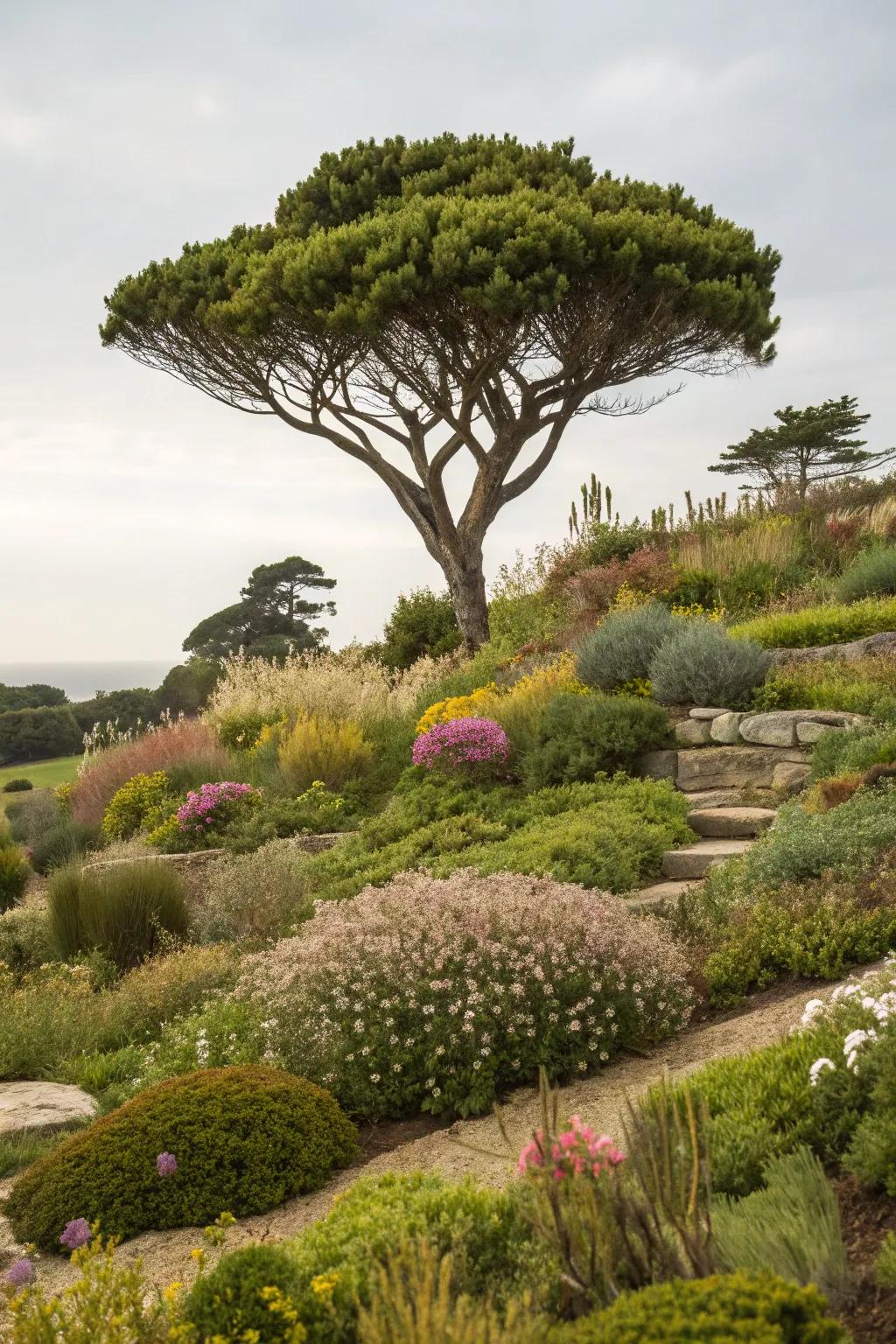 Layering enriches the depth and energy of your tree's base.