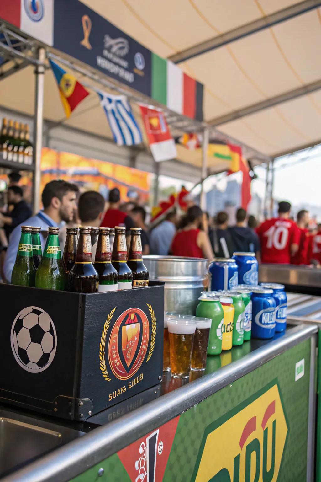 A drinks station offering a taste of global cultures.