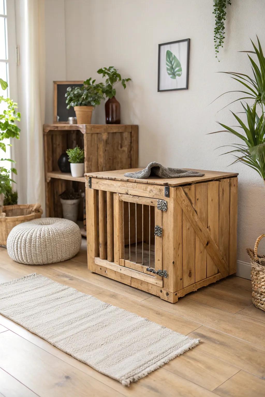 Wood and bamboo crates deliver organic refinement.