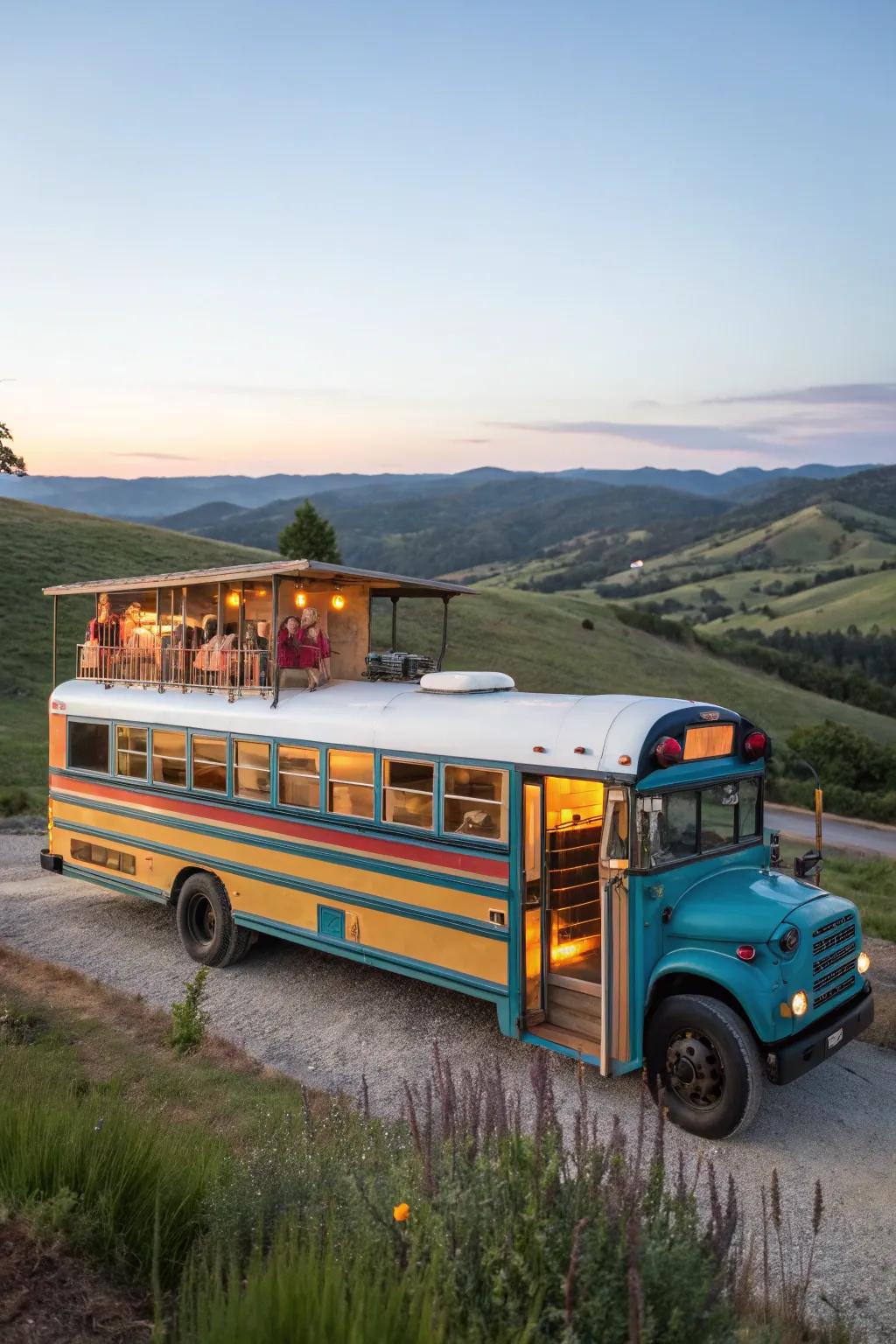 Live life on the road with a creative skoolie conversion.