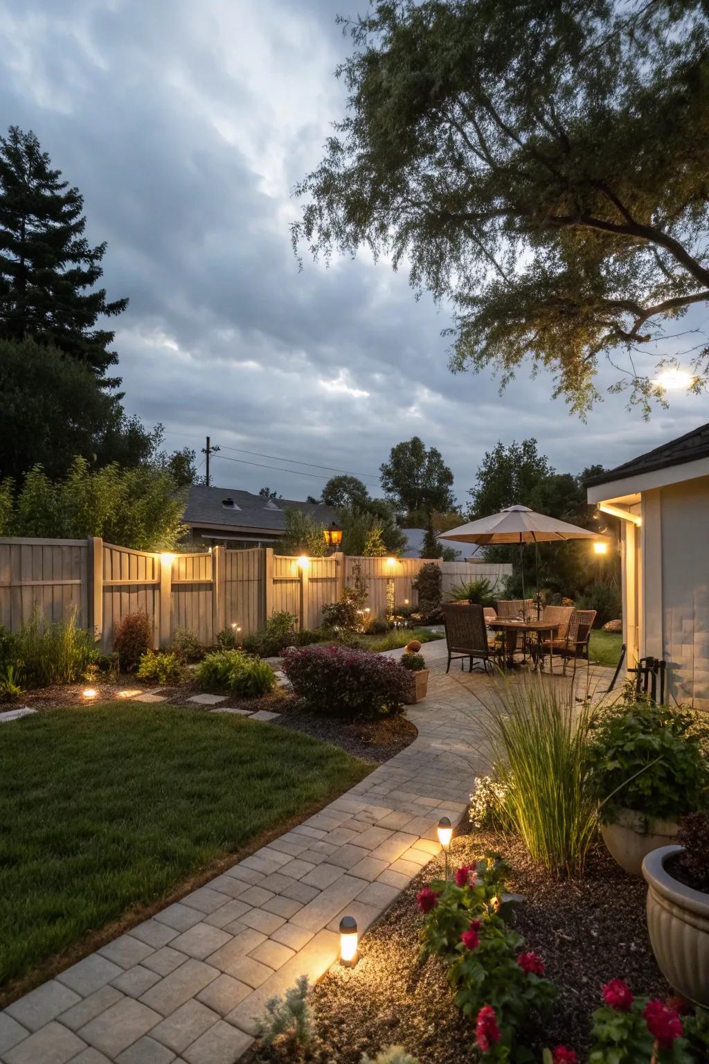 Intermixing light origins appends depth and intrigue to your garden vibe.