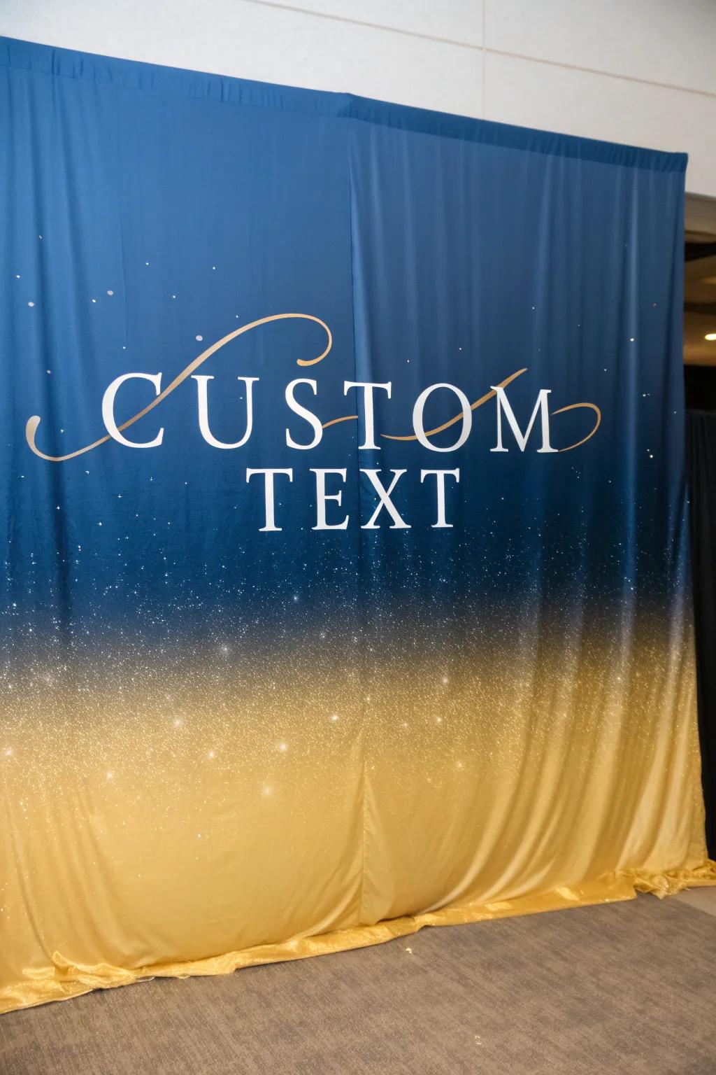 Make it personal with custom text on your scene.
