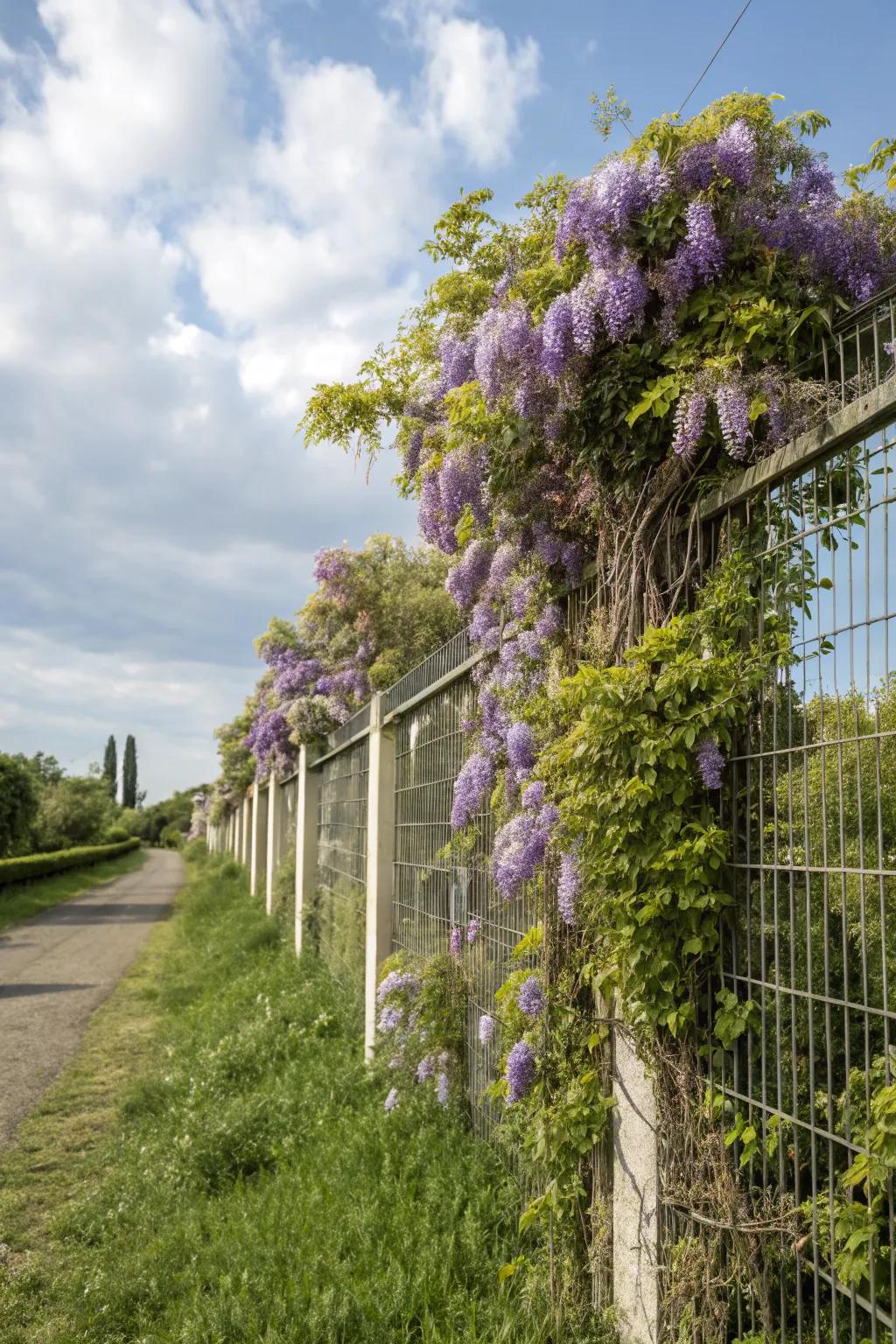 Greenery adds a natural touch to your fence design.