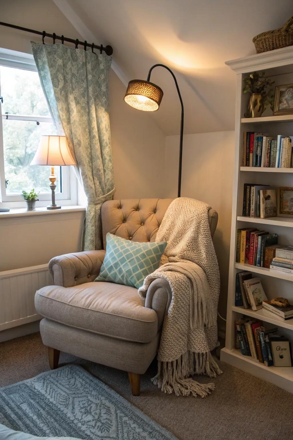 A reading nook for quiet moments together