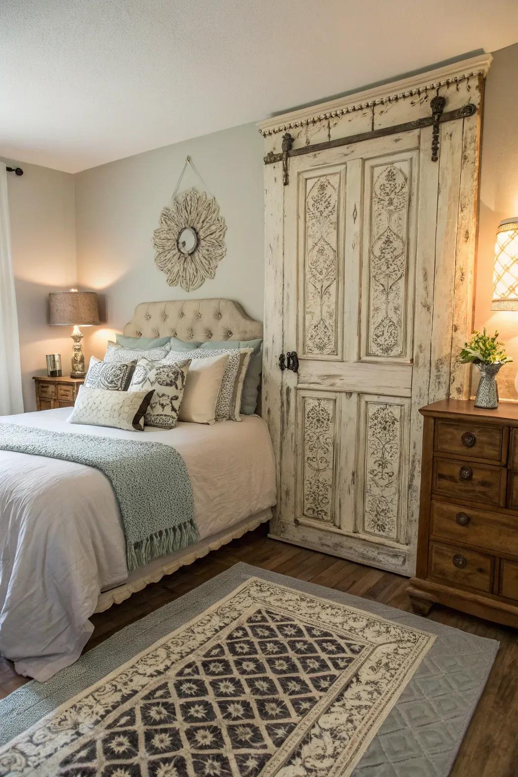 Repurposed period pieces provide both utility and visual interest.