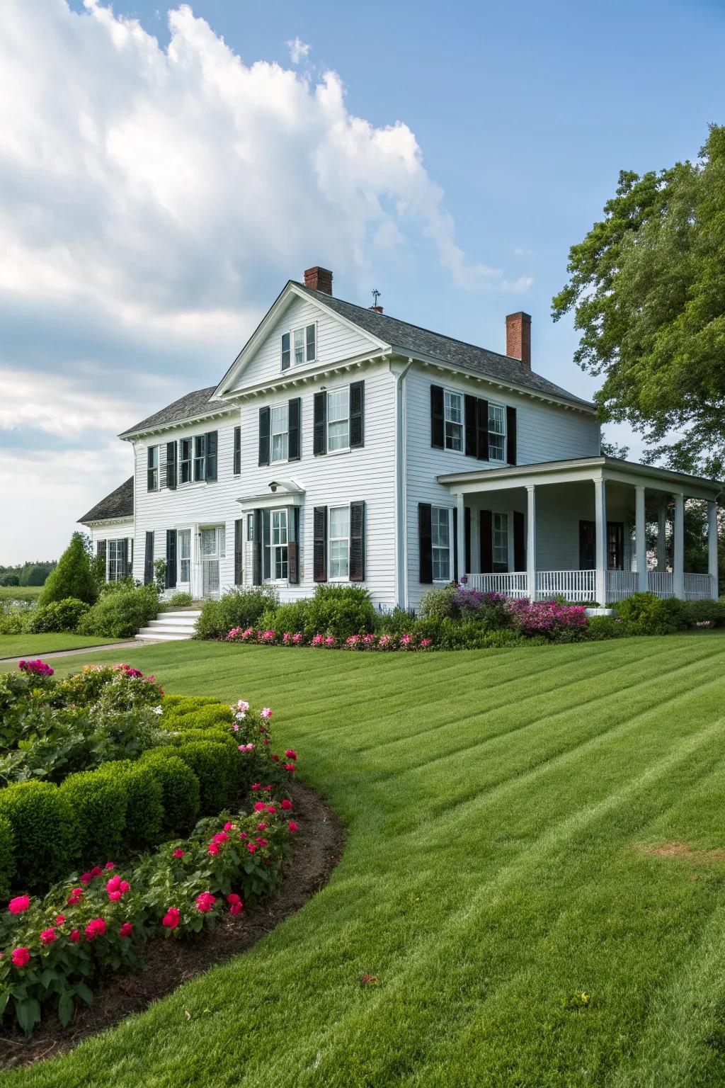 Timeless beauty with a classic white outside.