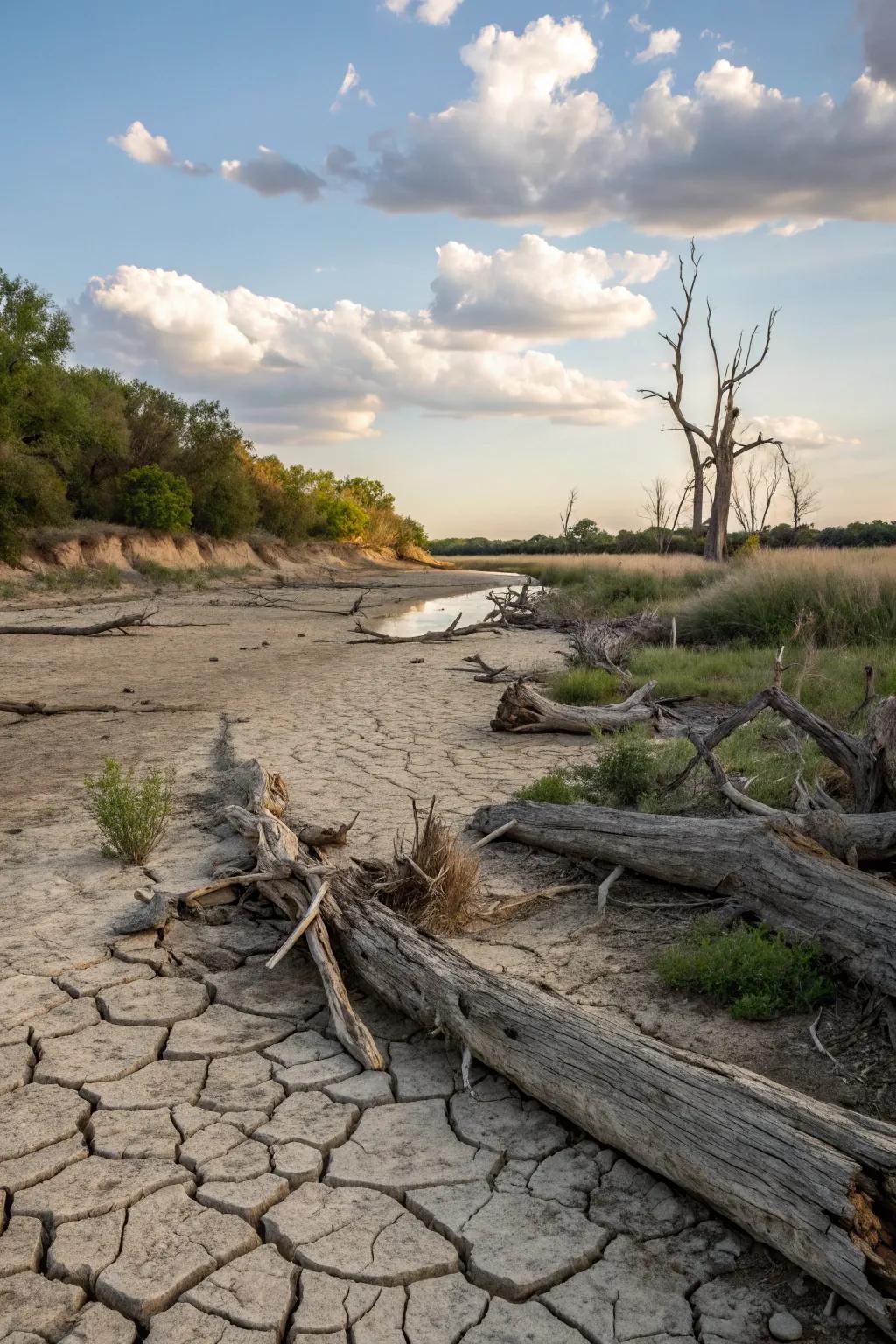 Driftwood adds a natural, artistic touch to your dry creek bed.