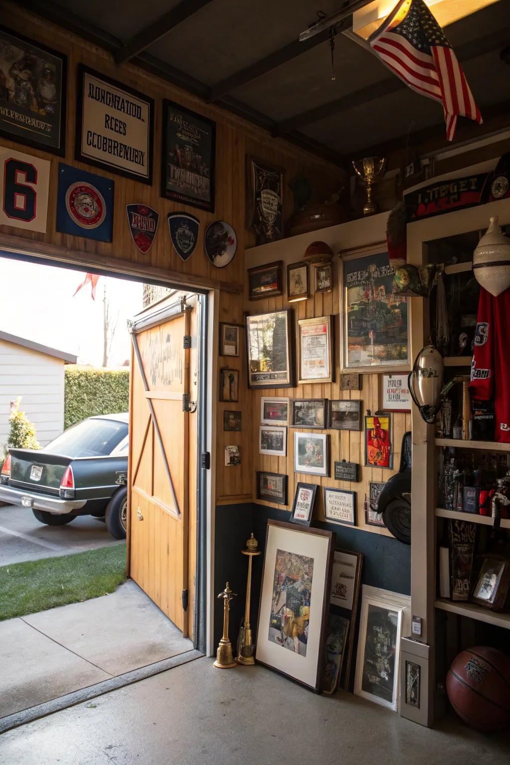 Personalize your garage with decor.