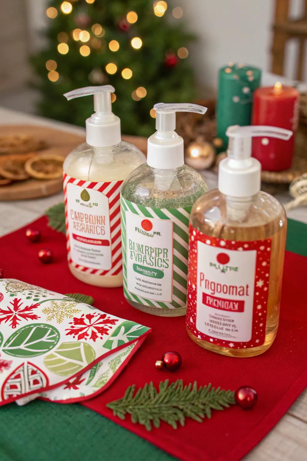 Holiday-scented hand soaps perfect for gifting.