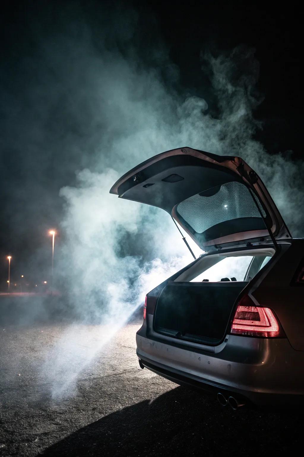 Use a fog machine to envelop your trunk in a mysterious mist.