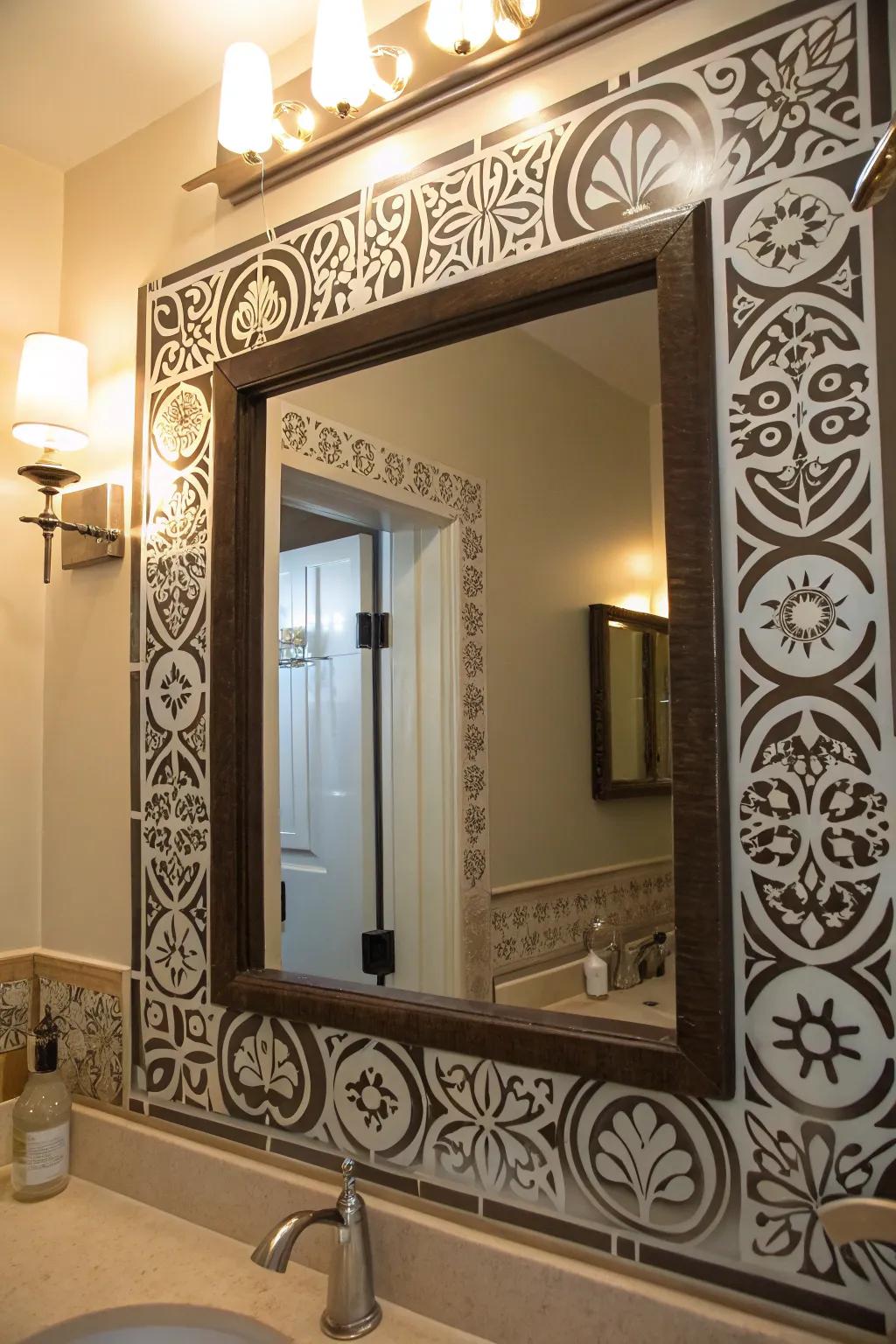 Decorative vinyl is a versatile way to add unique designs to mirrors.