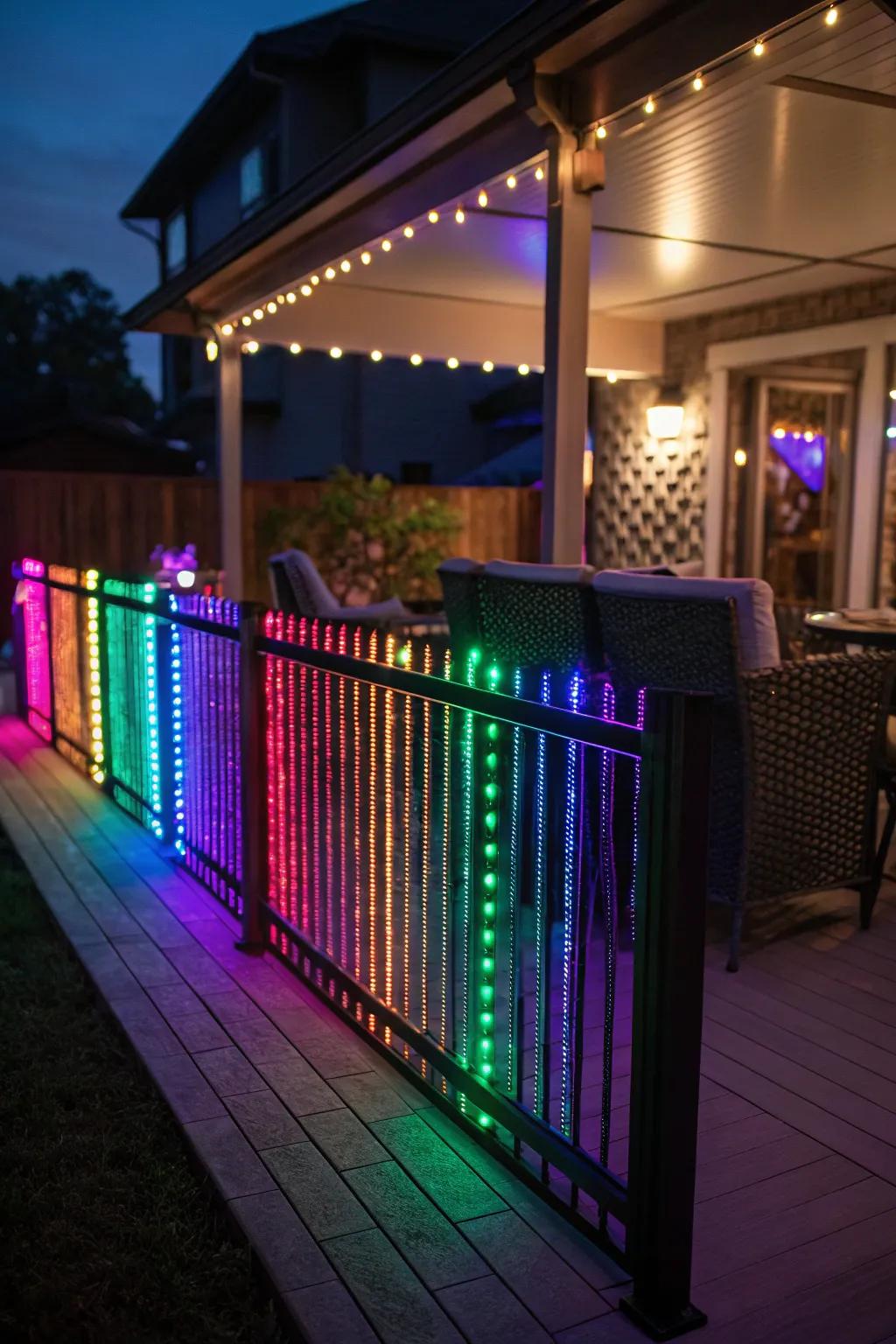 Bring your patio to life with colorful LED lighting.