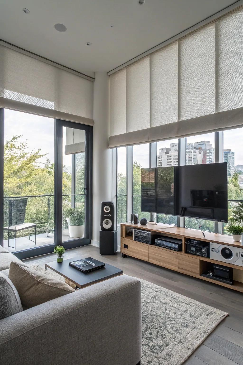 Automated window coverings provide convenience and style.