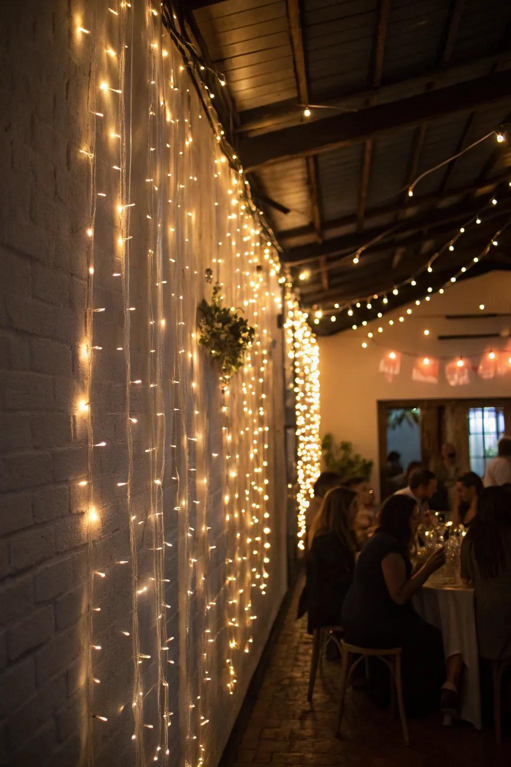 Subtle lighting that creates a magical party atmosphere.