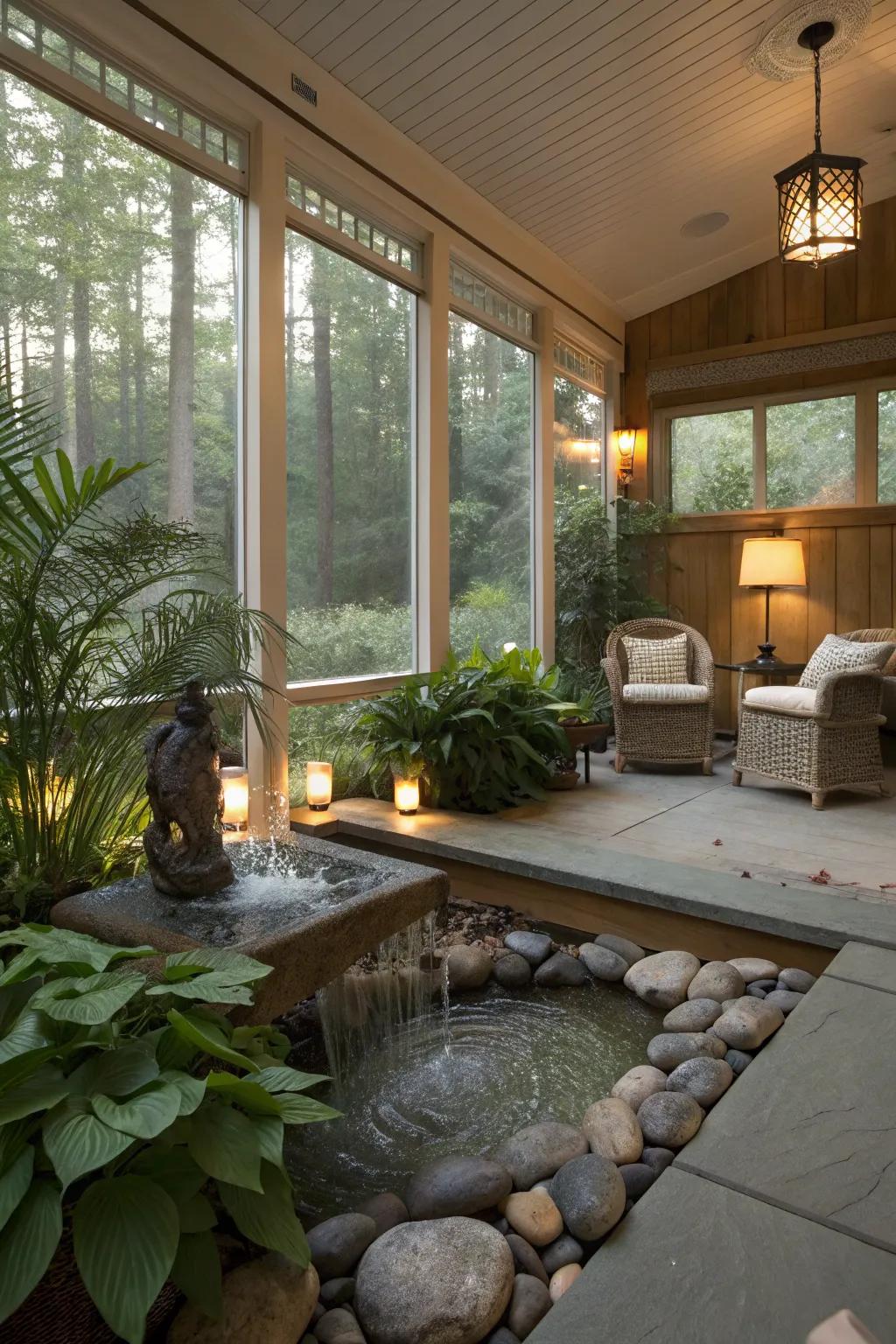 A serene Zen retreat for relaxation and mindfulness.