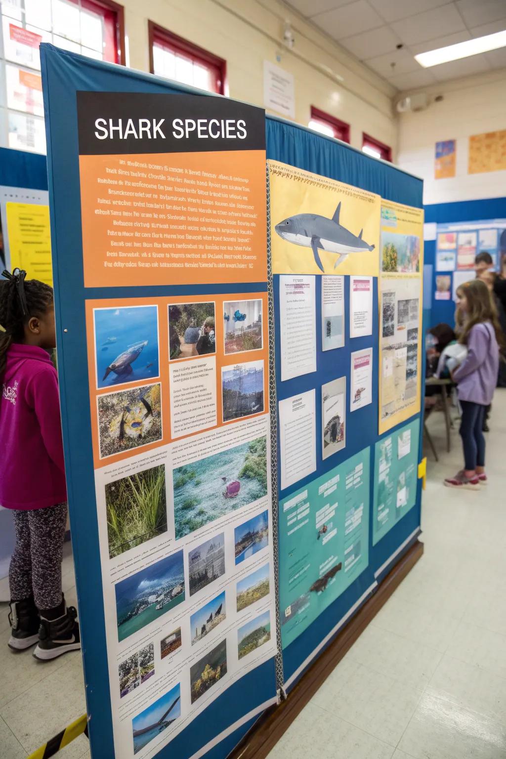 Explore the diversity of sharks with this educational showcase.